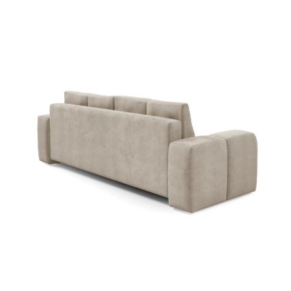 Tyg 3-sits bäddsoffa med förvaringsutrymme ALMADA beige