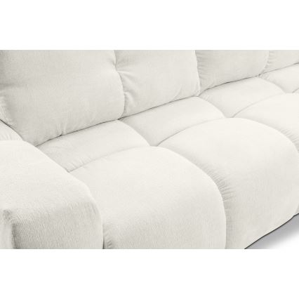 Tyg 3-sits bäddsoffa med förvaringsutrymme ALMADA beige