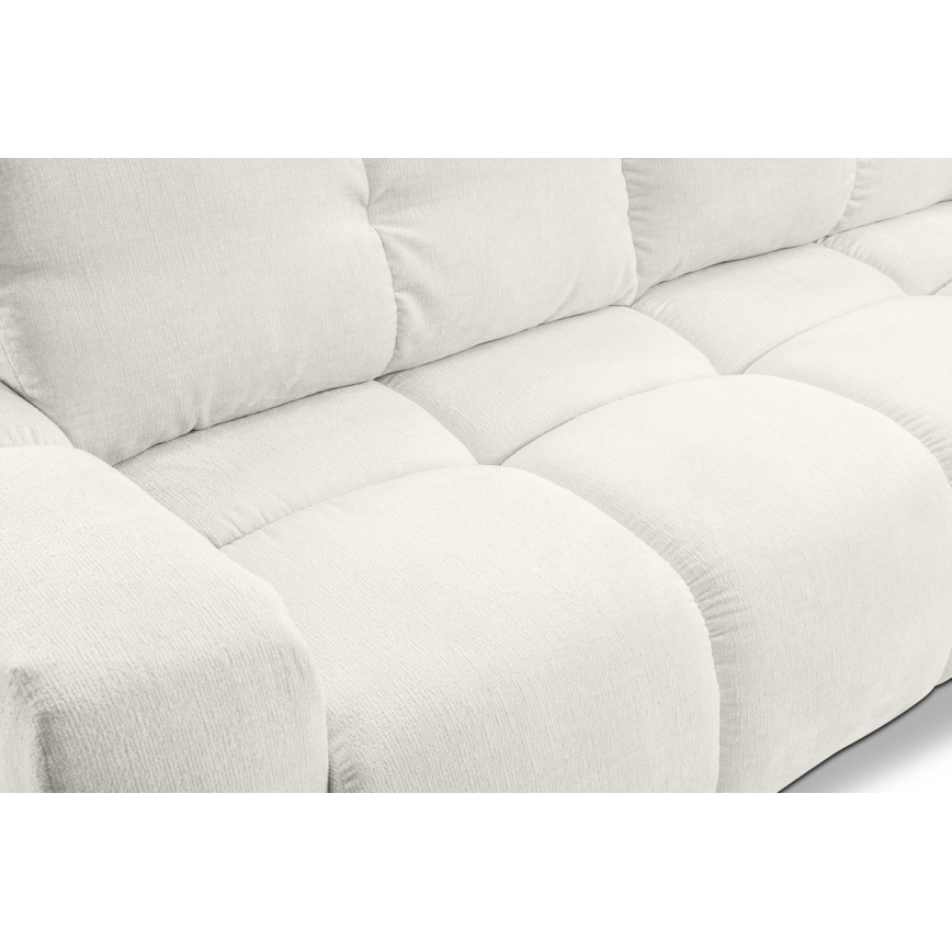 Tyg 3-sits bäddsoffa med förvaringsutrymme ALMADA beige