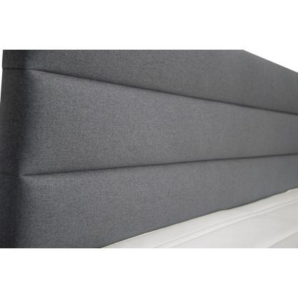 Upphöjd säng med förvaringsutrymme och madrasser med bäddmadrass NEW BOLERO 180x200 cm grå