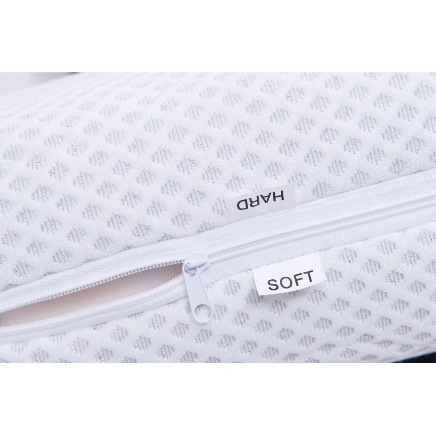 Tygklädd säng MARIA 160x200 cm med madrass och förvaringsutrymme, taupe