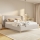 Tygklädd säng utan madrass DALIA 180x200 cm beige