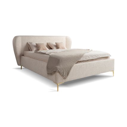 Tygklädd säng utan madrass DALIA 180x200 cm beige