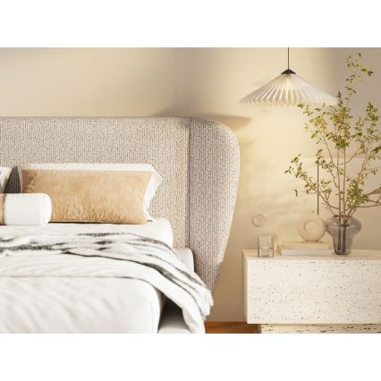 Tygklädd säng utan madrass DALIA 180x200 cm beige