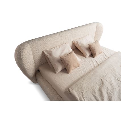 Tygklädd säng utan madrass DALIA 180x200 cm beige