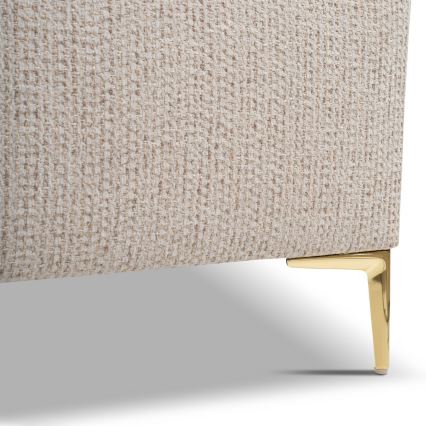 Tygklädd säng utan madrass DALIA 180x200 cm beige
