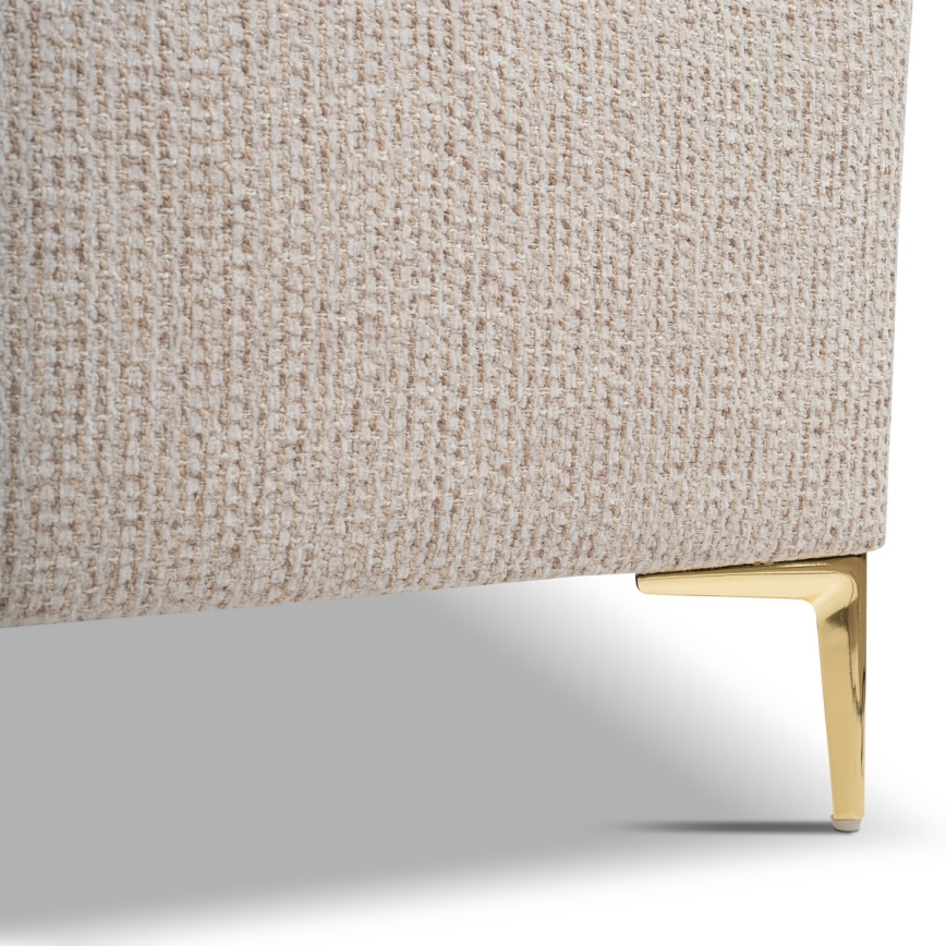 Tygklädd säng utan madrass DALIA 180x200 cm beige