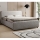 Tygklädd säng utan madrass LAJLA 160x200 cm beige