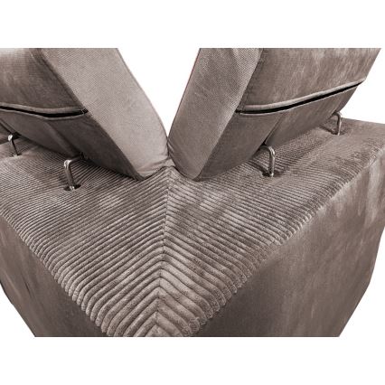 U-formad bäddsoffa med universellt hörn med förvaringsutrymme SALVADA beige