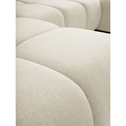 U-formad bäddbar stoppad soffa med förvaringsutrymme ALMADA beige