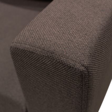 U-formad soffa universell fällbar hörna SEYA brun