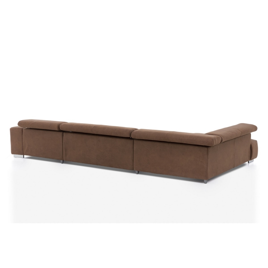 U-soffa TROPEA vänster hörn brun