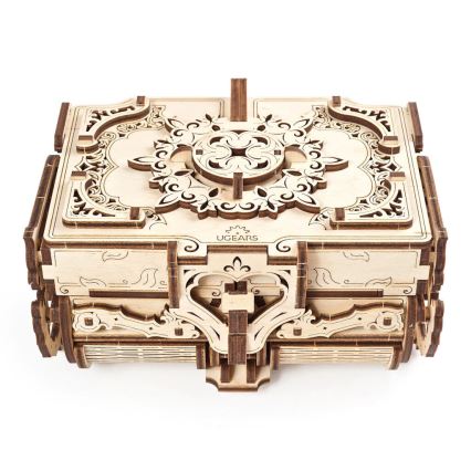 Ugears - 3D Mekaniskt pussel i trä Antikt smyckeskrin