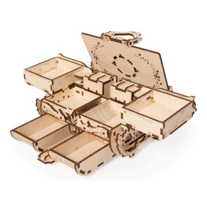 Ugears - 3D Mekaniskt pussel i trä Antikt smyckeskrin