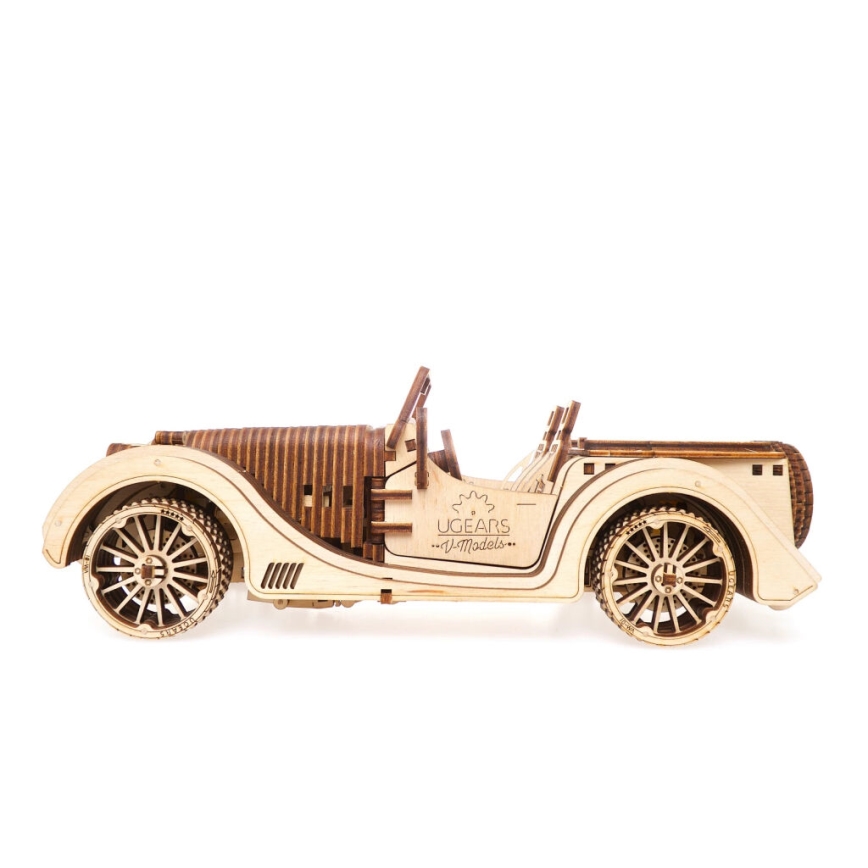 Ugears - 3D Mekaniskt pussel i trä Bil roadster