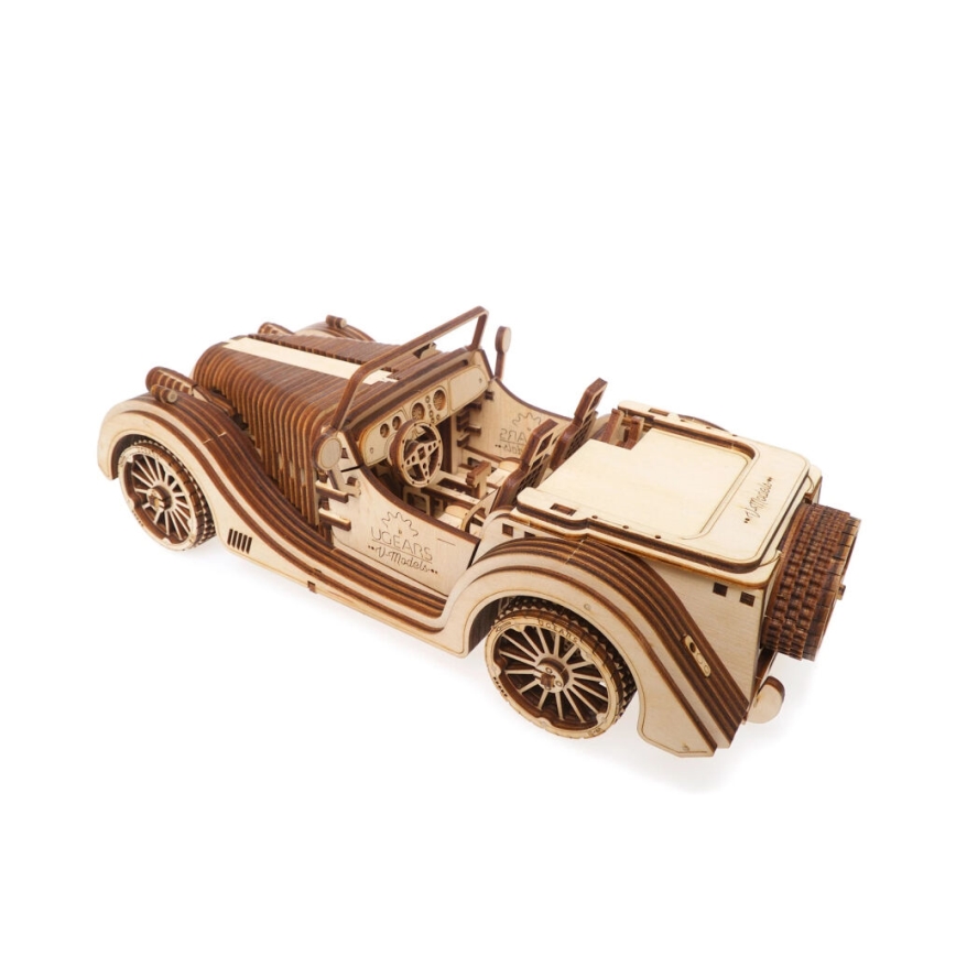 Ugears - 3D Mekaniskt pussel i trä Bil roadster