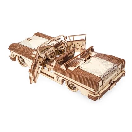 Ugears - 3D Mekaniskt pussel i trä Cabriolet