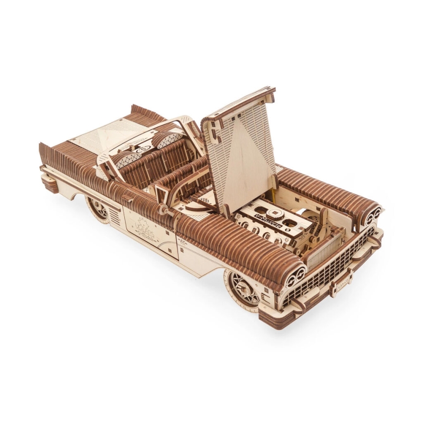 Ugears - 3D Mekaniskt pussel i trä Cabriolet
