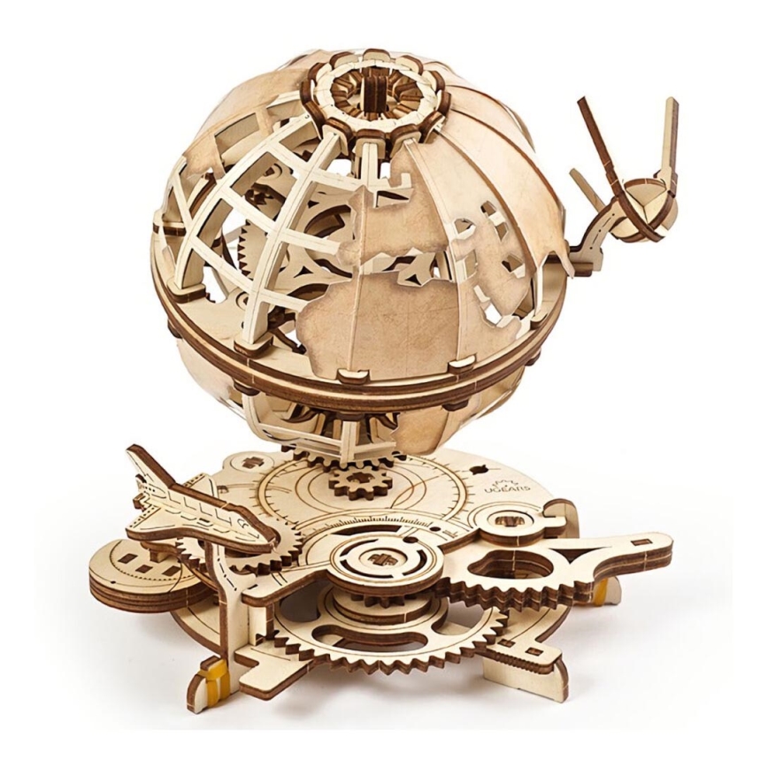 Ugears - 3D Mekaniskt pussel i trä Glob