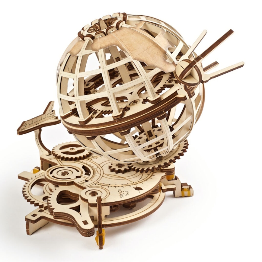 Ugears - 3D Mekaniskt pussel i trä Glob