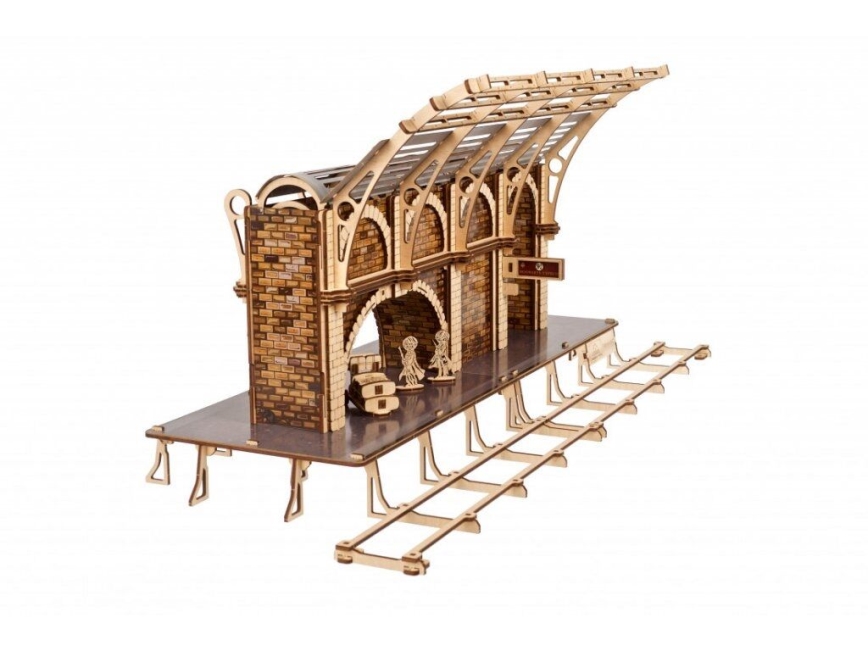 Ugears - 3D Mekaniskt pussel i trä Harry Potter tågperrong