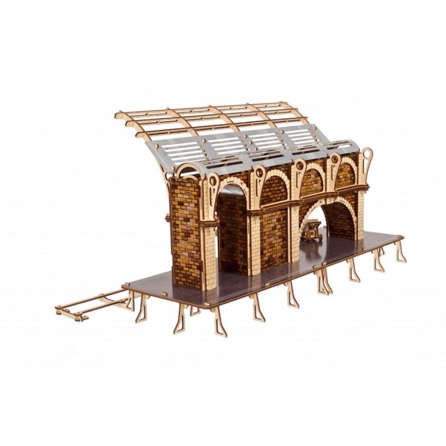 Ugears - 3D Mekaniskt pussel i trä Harry Potter tågperrong