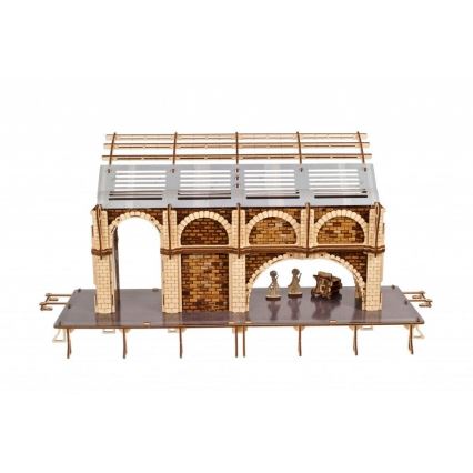 Ugears - 3D Mekaniskt pussel i trä Harry Potter tågperrong