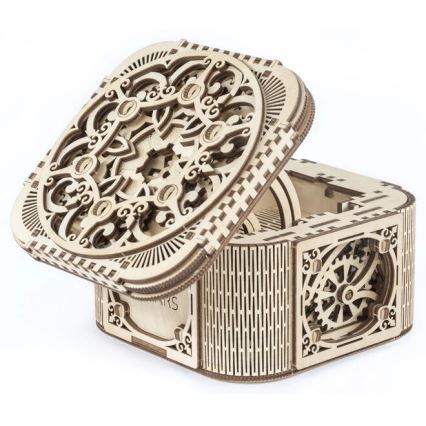 Ugears - 3D Mekaniskt pussel i trä smyckesskrin