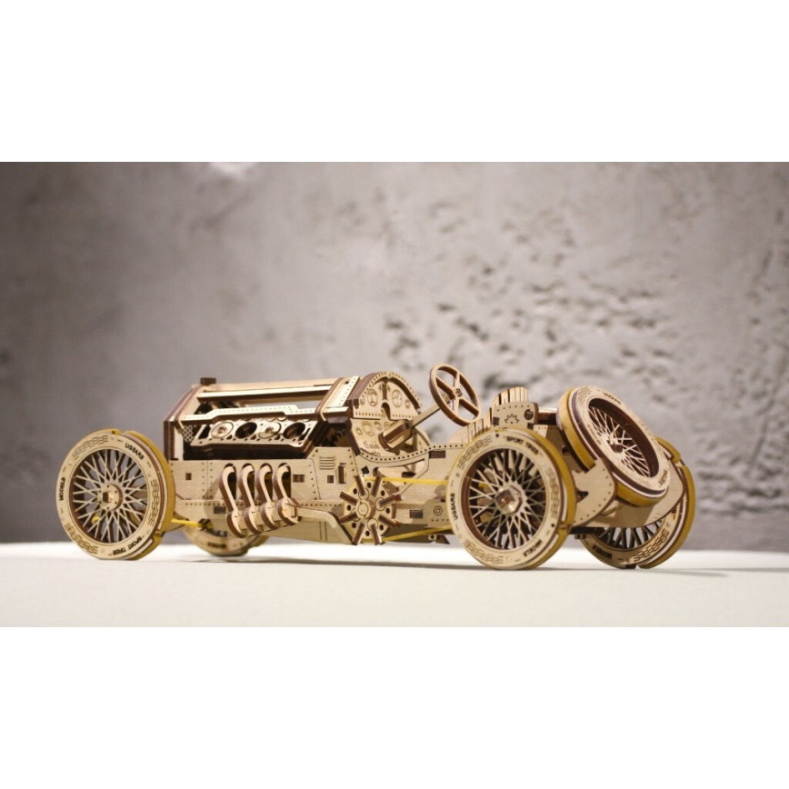 Ugears - 3D Mekaniskt pussel i trä U9 Bil Grand Prix