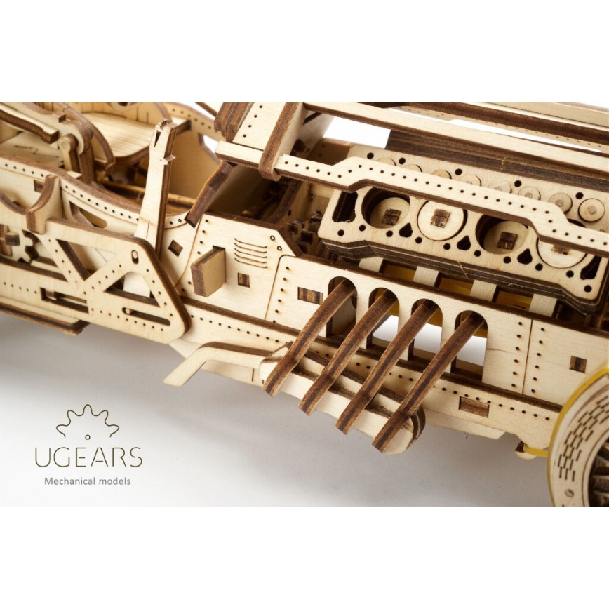 Ugears - 3D Mekaniskt pussel i trä U9 Bil Grand Prix
