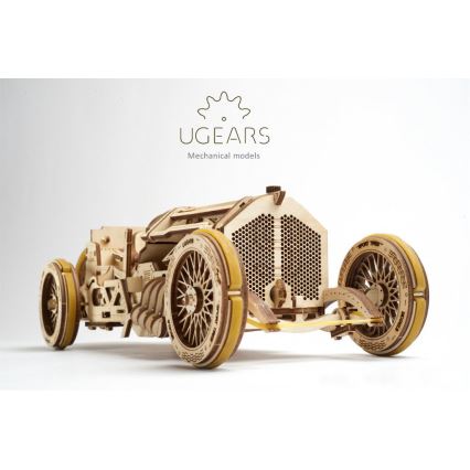 Ugears - 3D Mekaniskt pussel i trä U9 Bil Grand Prix