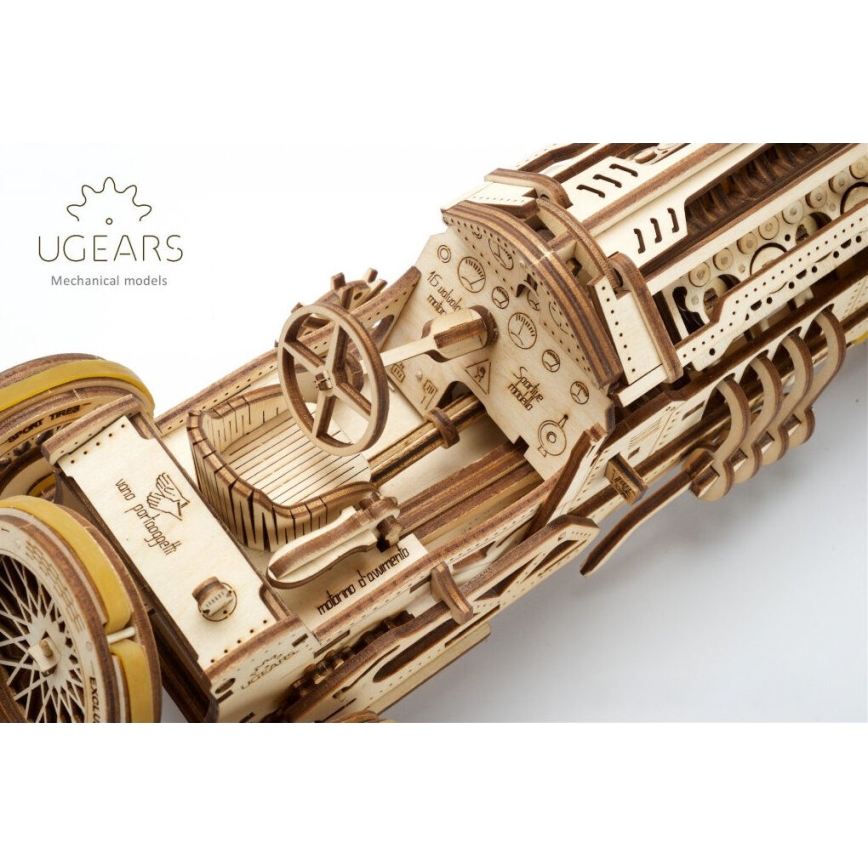 Ugears - 3D Mekaniskt pussel i trä U9 Bil Grand Prix