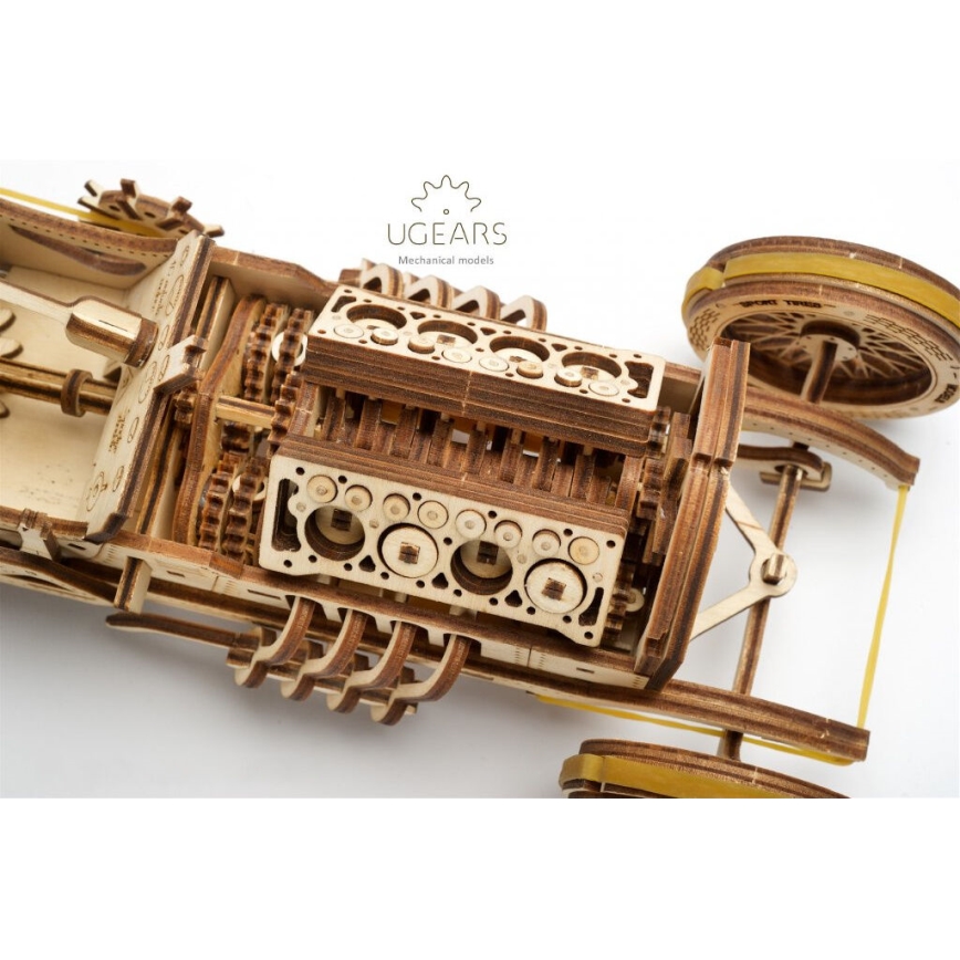 Ugears - 3D Mekaniskt pussel i trä U9 Bil Grand Prix
