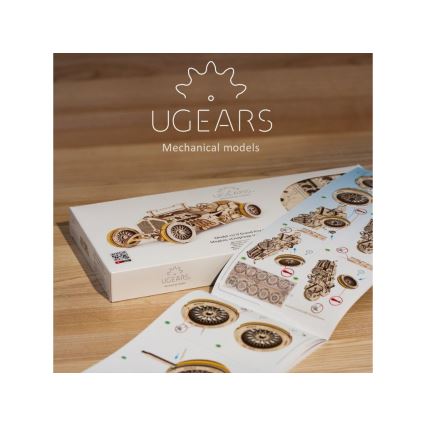 Ugears - 3D Mekaniskt pussel i trä U9 Bil Grand Prix