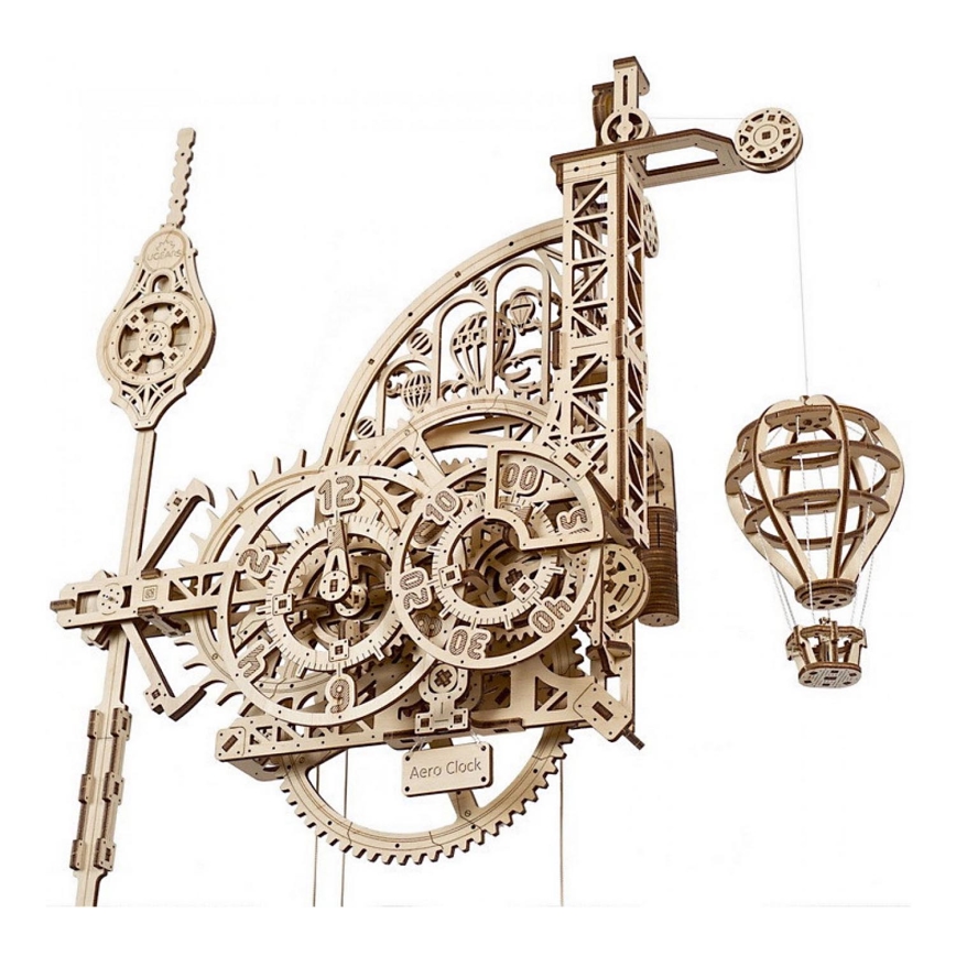 Ugears - 3D Mekaniskt pussel i trä Väggklocka Aero
