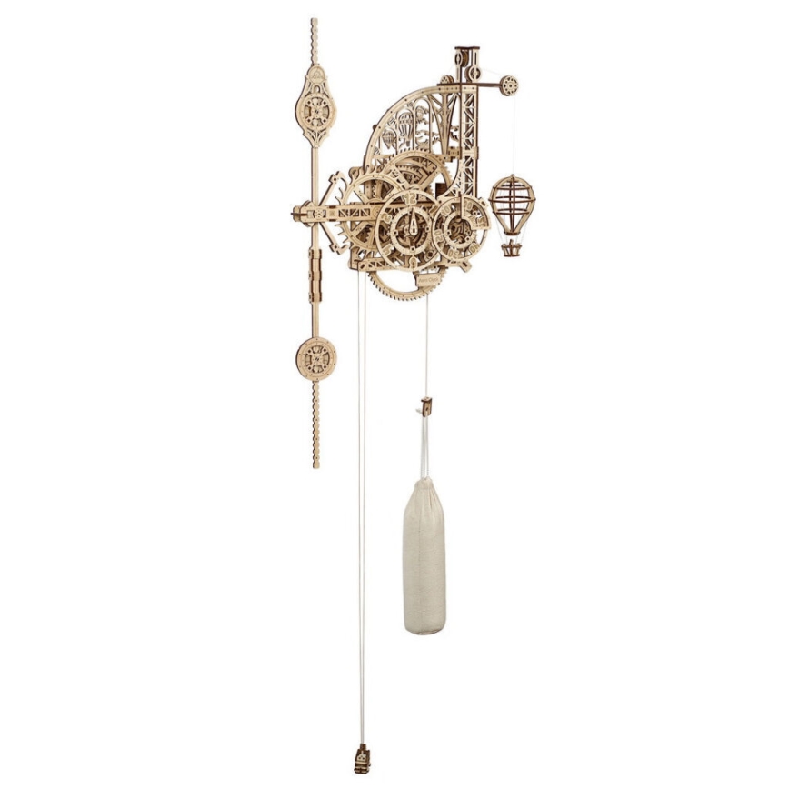 Ugears - 3D Mekaniskt pussel i trä Väggklocka Aero