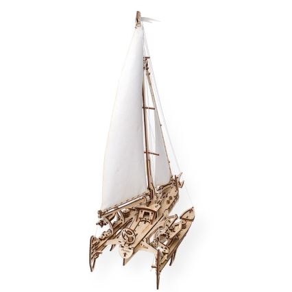 Ugears - 3D mekaniskt träpussel Segelbåt Merihobus trimaran