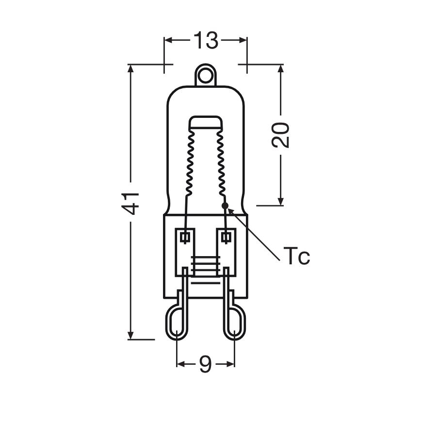 Ugnslampa HALOPIN G9/25W/230V 2700K - Osram