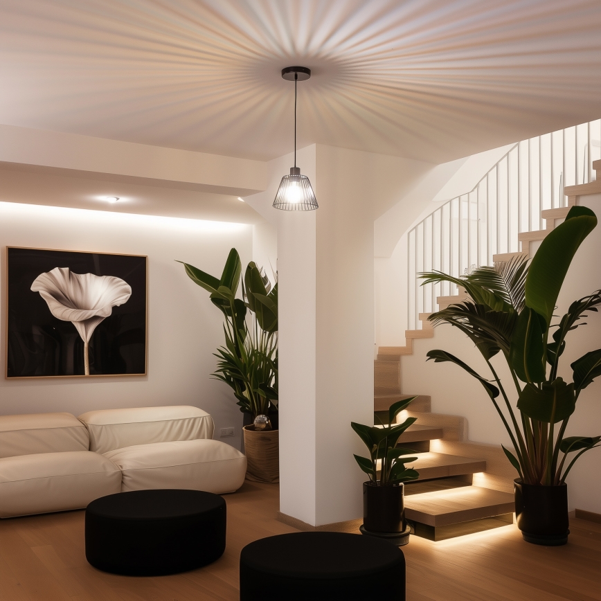 Universell lampskärm CURITIBA Ø 21 cm, svart