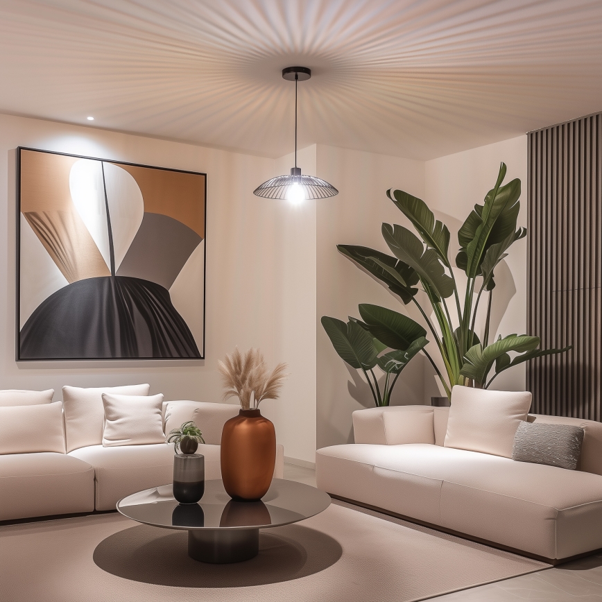 Universell lampskärm CURITIBA Ø 38 cm svart