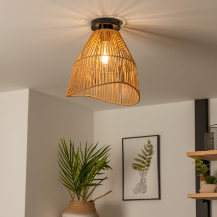 Universell lampskärm KERIA Ø 30 cm brun