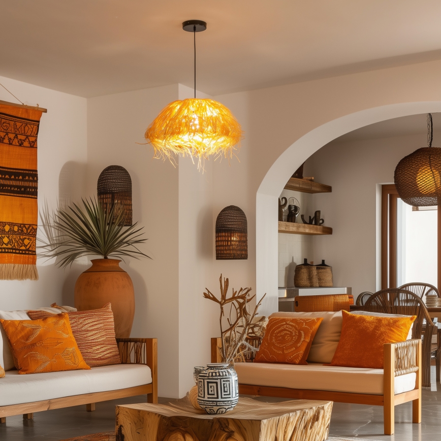 Universell lampskärm KERIA Ø 40 cm brun