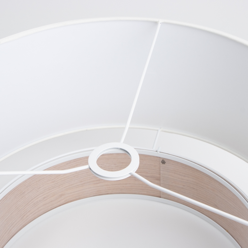 Universell lampskärm KERIA Ø 50 cm vit/brun