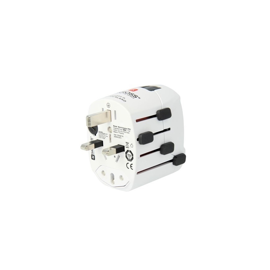 Universell reseadapter för hela världen 230V + USB port