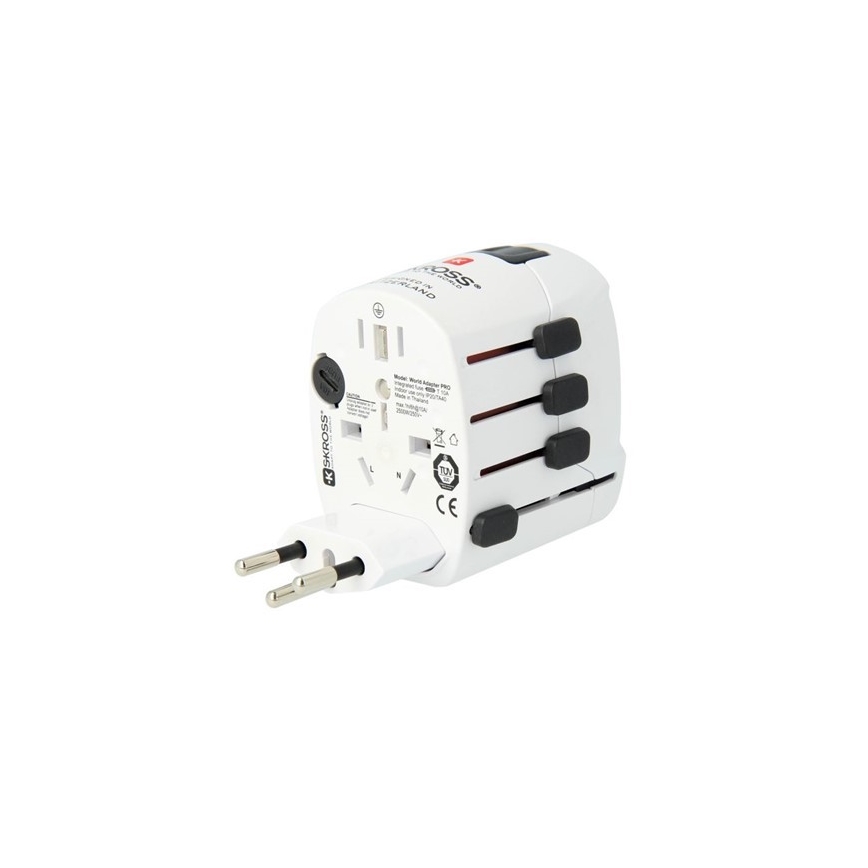 Universell reseadapter för hela världen 230V + USB port