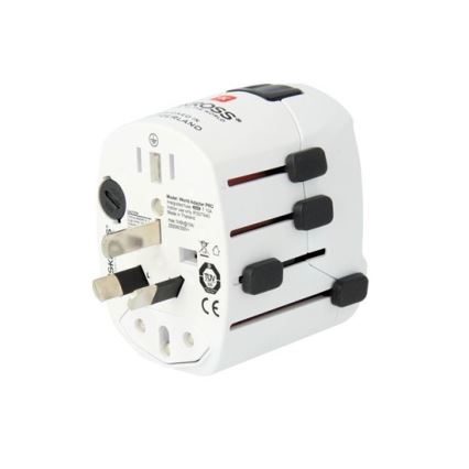 Universell reseadapter för hela världen 230V + USB port