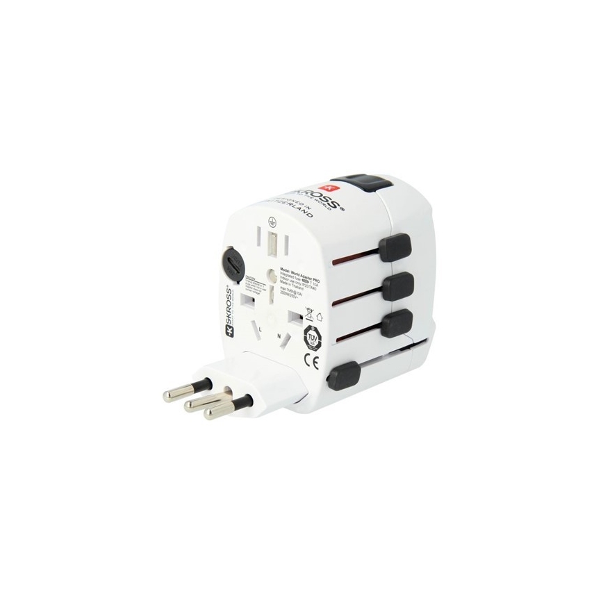 Universell reseadapter för hela världen 230V + USB port