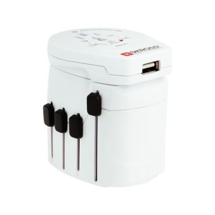 Universell reseadapter för hela världen 230V + USB port