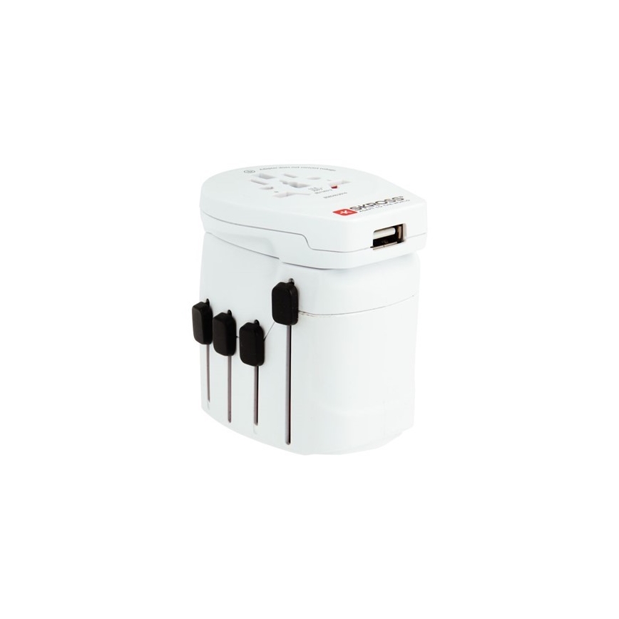 Universell reseadapter för hela världen 230V + USB port