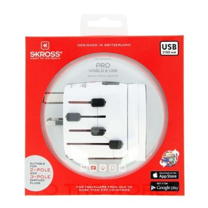 Universell reseadapter för hela världen 230V + USB port
